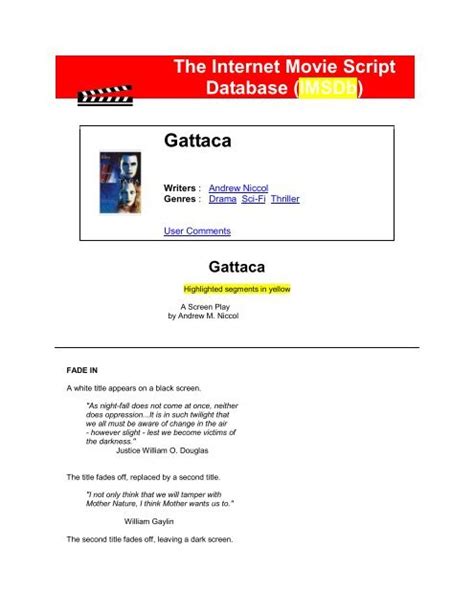 The Internet Movie Script Database (IMSDb)